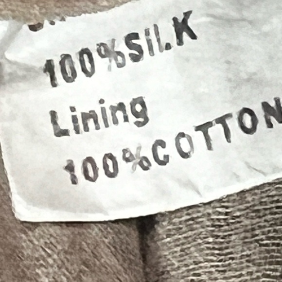 Piazza Roma Layered Peasant Blouse Slate Blie Taupe Flowers 3/4 Sleeve size M - Picture 8 of 8